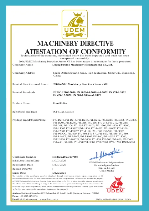 Road roller CE attestation